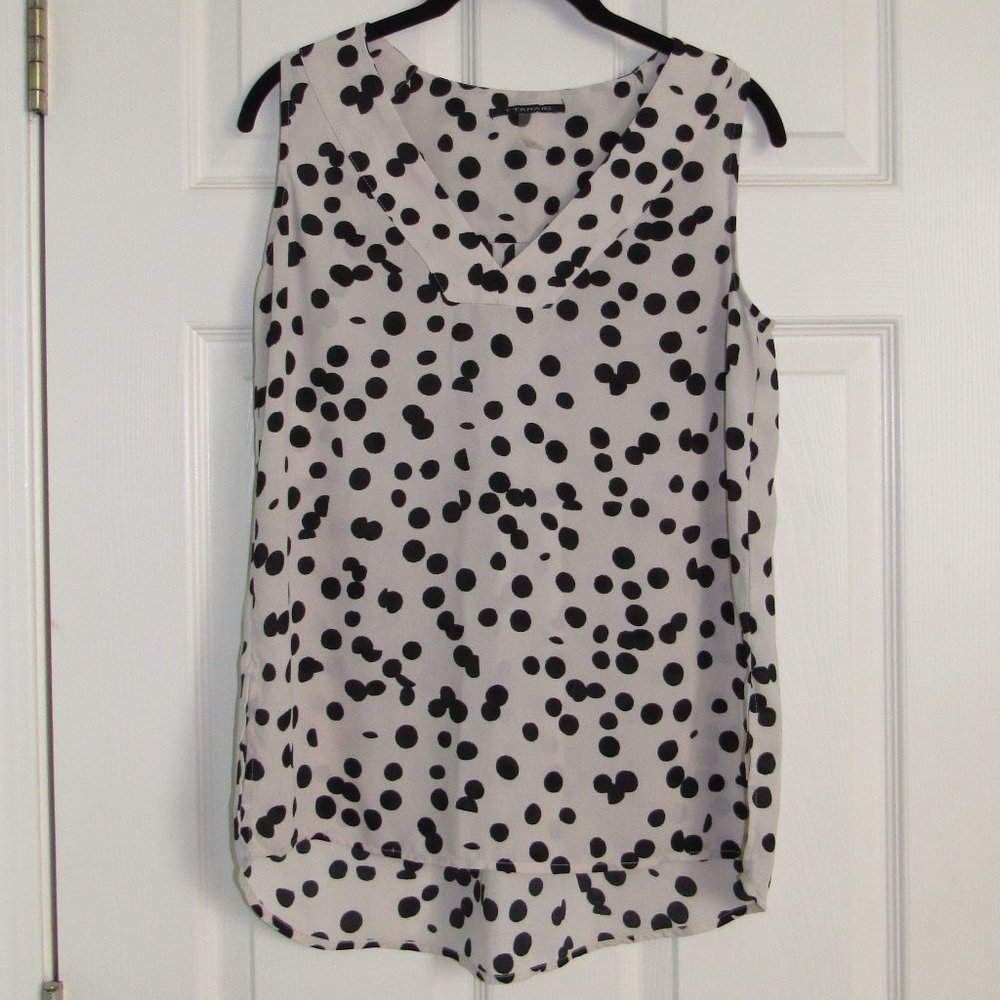 TTahari V-Neck Sleeveless Blouse XS
